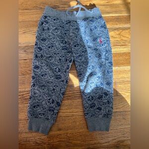 Ralph Lauren polo boys gray bear jogger sweatpants 3T